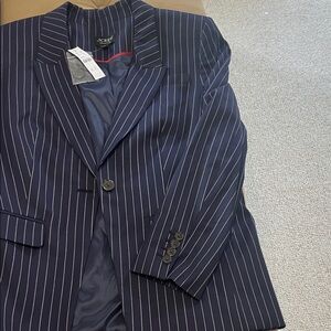 J. Crew Dark Blue Striped Women's Blazer